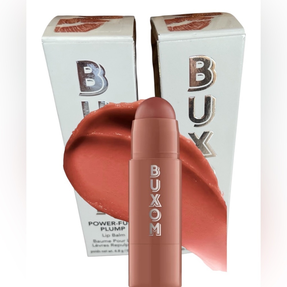 BUXOM Power-Full Plumping Tinted Lip Balm-Hydrating Peptide-Inner Glow-Set of 2